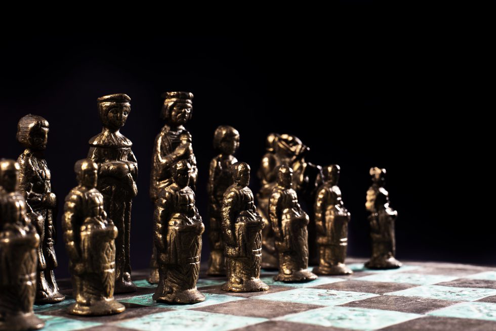 Chess Pieces on Board