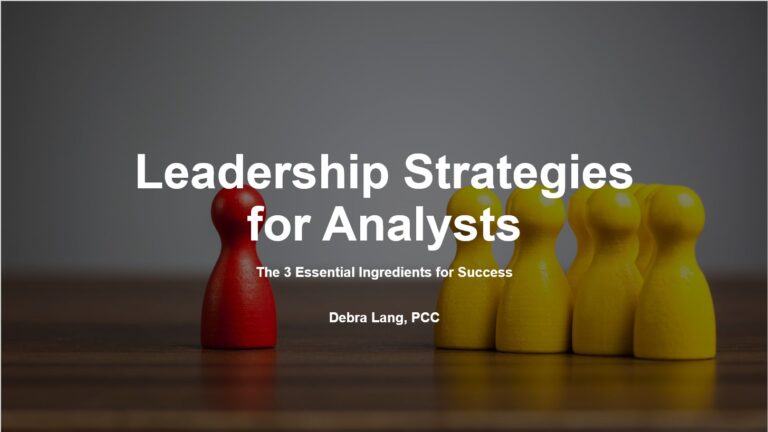 Leadership Strategies for Analysts Thumbnail
